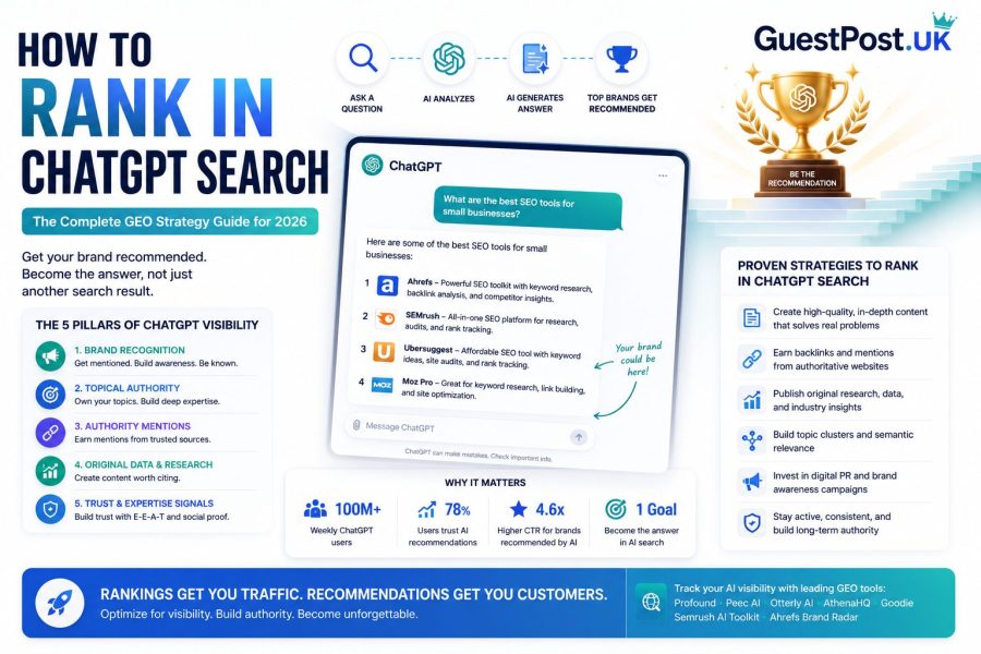 How to Rank in ChatGPT Search: The Complete GEO Strategy Guide for 2026