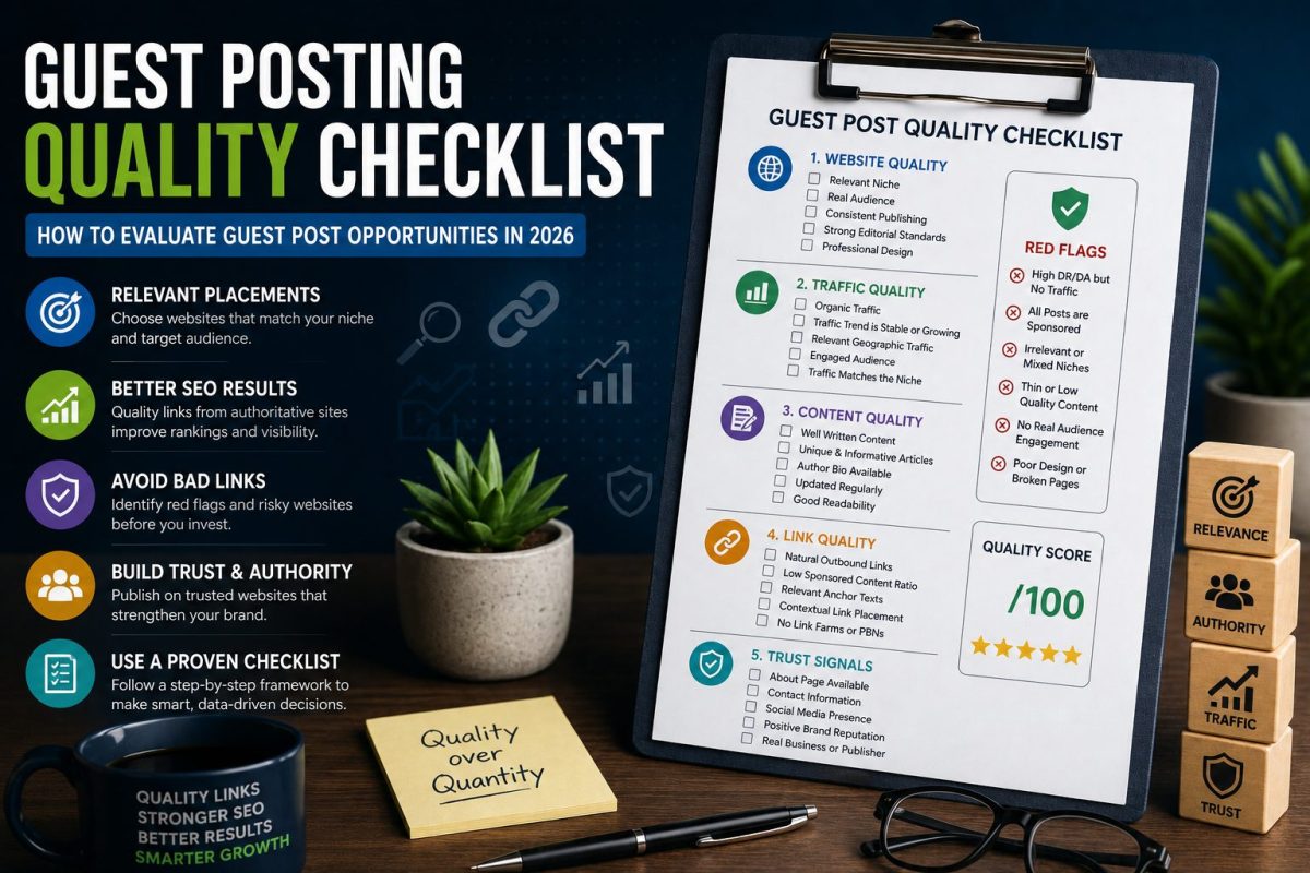 Guest Posting Quality Checklist: How to Evaluate Guest Post Opportunities in 2026