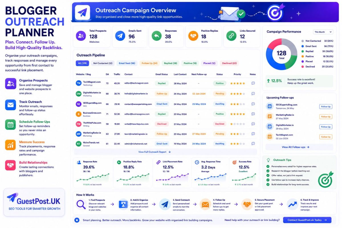 Blogger Outreach Planner