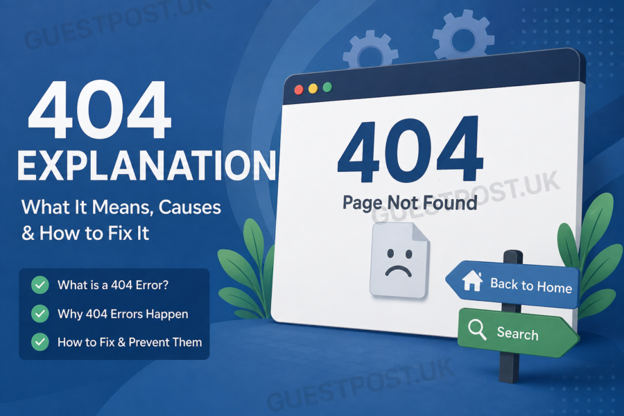 404 Explanation: What a 404 Error Means, Causes & How to Fix It